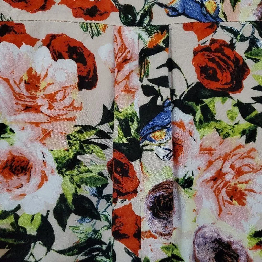 Umgee Floral Bell Sleeve Blouse Sz S - Picture 3 of 8